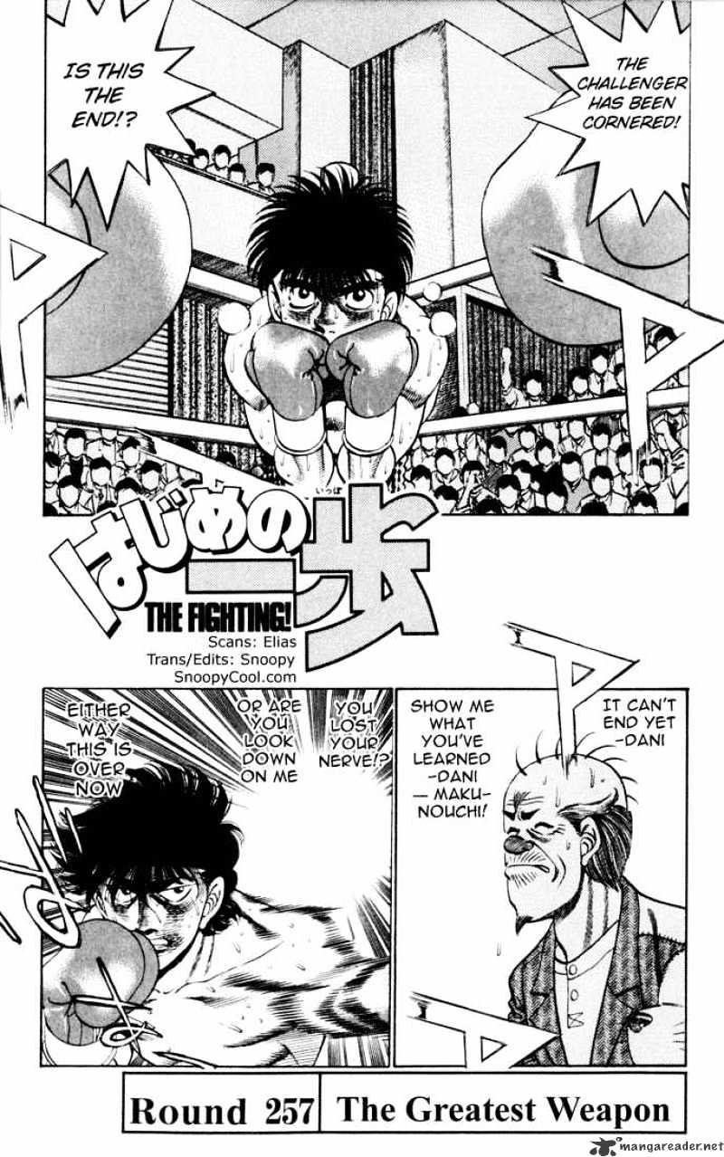 Hajime no Ippo: Fighting Spirit, Chapter 257 image 01